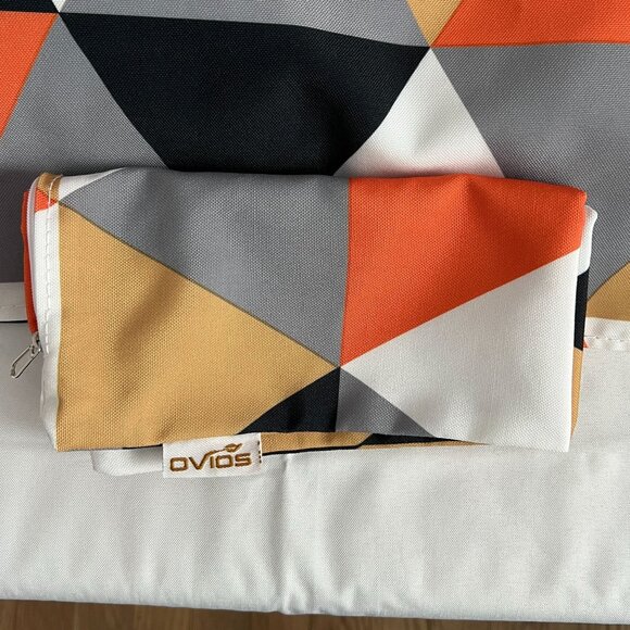 Ovos Geometric Print Pillow Cover Set With Matching Pouch - Picture 3 of 3